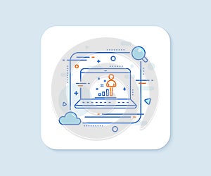 Stats line icon. Business management sign. Vector