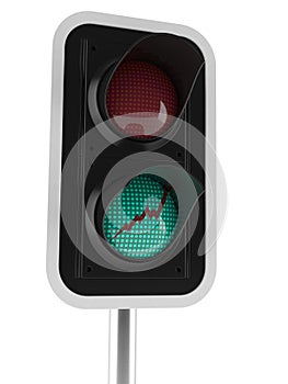 Stats up concept on traffic light