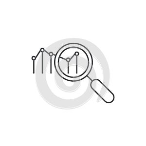 Stats View vector icon symbol isolated on white background