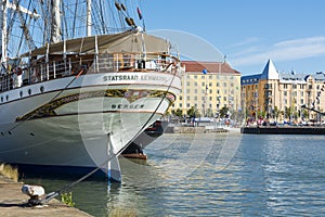 Statsraad Lehmkuhl moored in Helsinki