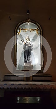 Virgin mary Statu in Church for christians photo