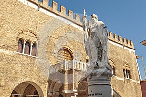 Statua dell`indipendenza in Treviso in Italy