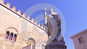 Statua dell`indipendenza in Treviso in Italy