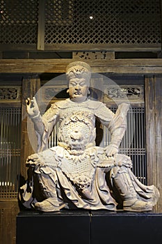 Statuary of ancient chinese general photo