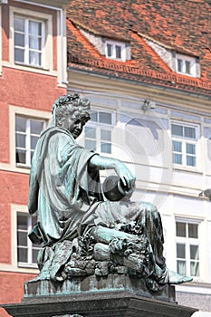Statuary goddess in Hauptplatz, Graz, Austria photo