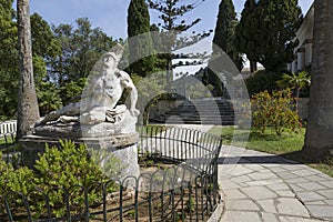 Statue of Achill inside the Achilleion building