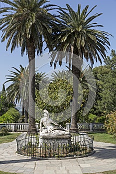 Statue of Achill inside the Achilleion building