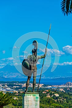 Statue of Achilles at Achilleion Palace at Corfu, Greece