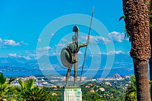 Statue of Achilles at Achilleion Palace at Corfu, Greece