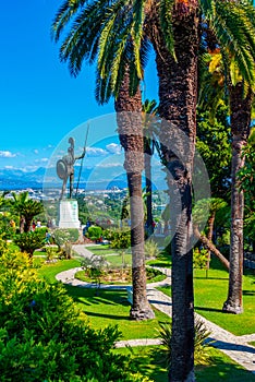 Statue of Achilles at Achilleion Palace at Corfu, Greece