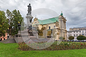 Statue of Adam Mickiewicz in Warsaw