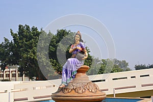 Statue at Agroha Dham, a very famous Hindu Temple in Agroha, Haryana, India photo