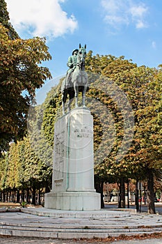 A statue of Albert I, King of the Belgians