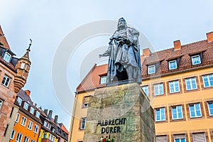 Statue of Albrecht Durer in Nurnberg, Germany