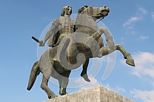 Statue of Alexander the Great at the seafront of Thessaloniki