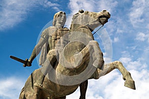 Statue of Alexander the Great at Thessaloniki city