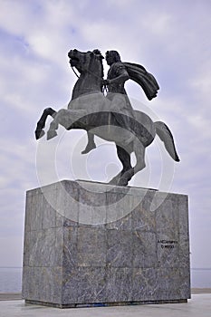 Statue of Alexander The Great, Thessaloniki, Greece photo