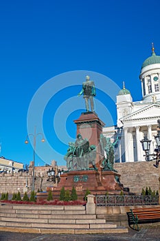 Statue of Alexander II on the Helsinki Senate Square