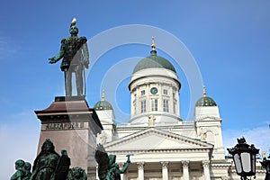 Statue of Alexander II at Helsinki Senate Square. Finland