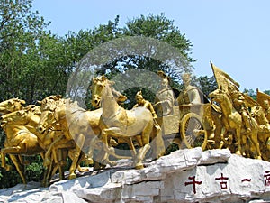 Statue of ancient Chinese army
