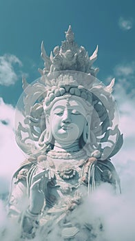 statue of ancient chinese Avalokiteshvara generative AI