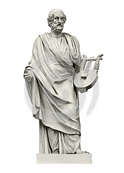 Statue of the ancient Greek poet Homer photo