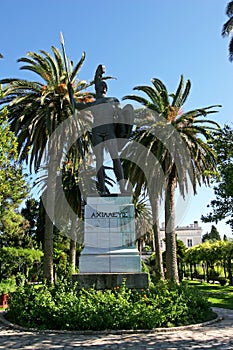 Statue of ancient Greek warrior Achilles