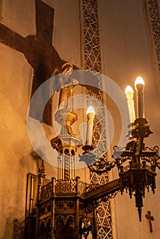 The Statue Of An Angel In The Cathedral Of Monreale In Italy