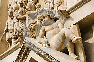 Statue of angel at Prague Loreta