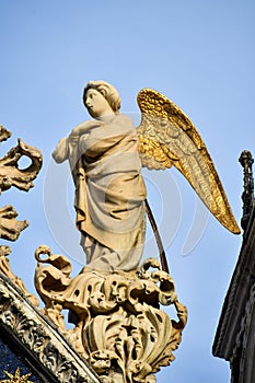 statue of an angel in rome italy, photo as a background