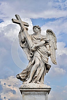 Statue of angel on Sant Angelo Bridge