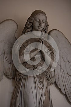 Statue of angels at the Staglieno cemetery in Genoa