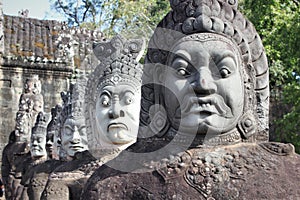 Statue at the Angkor wat Siem Riep , Cambodia