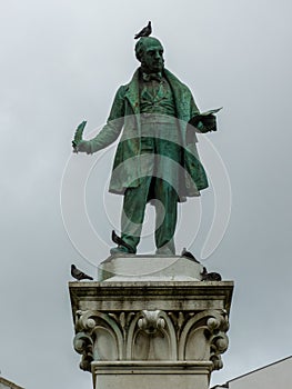 statue of Antonio Augusto de Aguiar in the city of Coimbra.