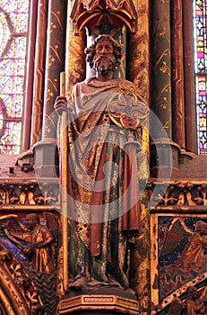 Statue of the Apostle, La Sainte Chapelle in Paris