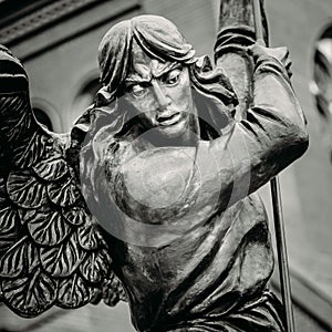Statue Of Archangel Michael With Outstretched