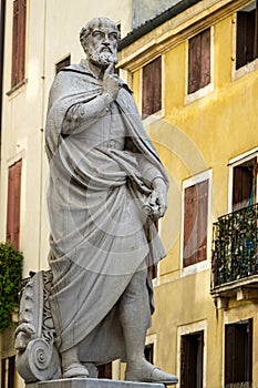 Statue of the architect Andrea Palladio in Vicenza, Italy