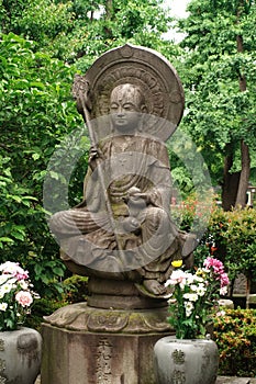 Statue at Asakusa Kannon temple in Tokyo