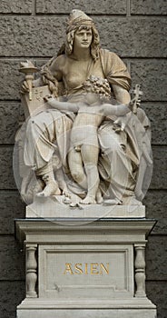 Statue of Asia at Natural History Museum Vienna photo