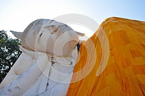 Statue of Asya Buddha at Wat Khun Inthapramun, Ang Thong Province.