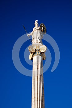 The statue of Athena. Athens, Greece.