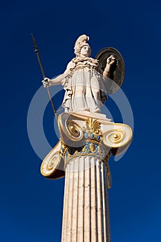 The statue of Athena. Athens, Greece.