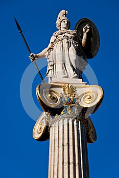 The statue of Athena. Athens, Greece.