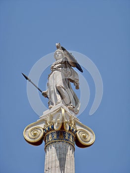 Statue of Athena the defender Academy, Athens