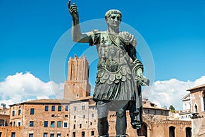 Statue of Augustus Caesar in Rome, Italy