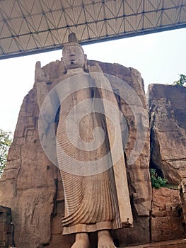 The statue of Awukana Buddha in Anuradhapura Sti kanka