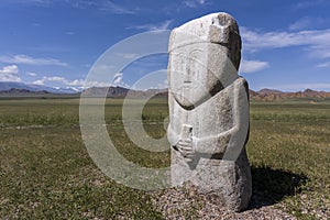 Statue Balbal Mongolia Steppe