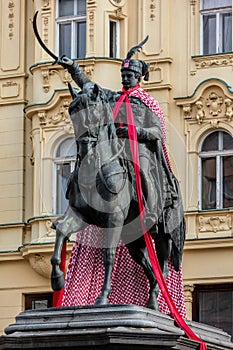 Statue of Ban Josip Jelacic in Zagreb, Croatia