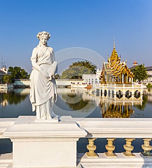 Statue at Bang Pa-In Palace, the summer palace of the King