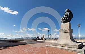 The statue of Bartolomeo Borghesi in San Marino